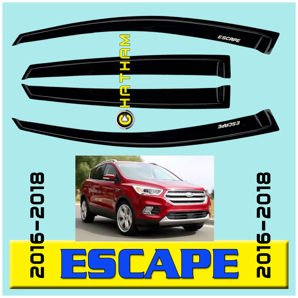 Rain Guard for Ford Escape 2016 2017 2018 ( Window Visor ) Lazada PH