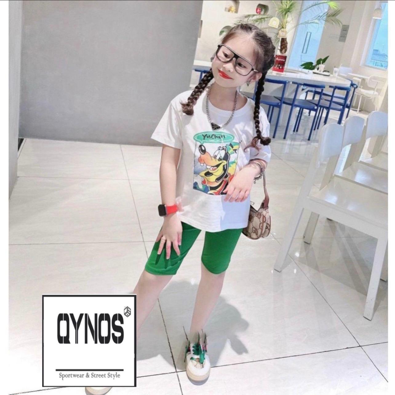 Đồ bộ bé gái quần Lửng 3 Màu chó vịt donal