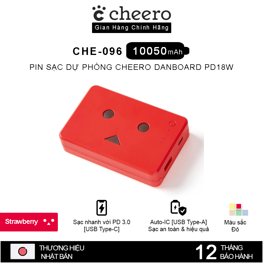Pin Sạc Dự Phòng Cheero Power Plus Danboard Version PD18W CHE-096 10050mAh thumbnail