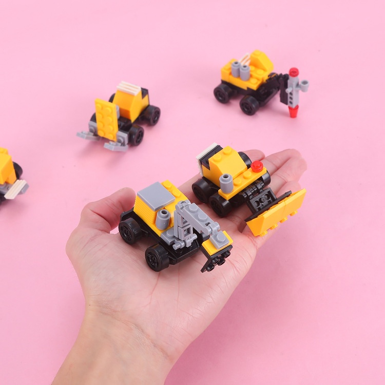 Lego xe mini cho bé, xe lắp ráp mini cho bé tập chơi