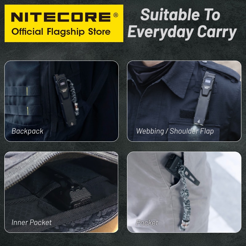 NITECORE EDC27 USB-C Rechargeable Flashlight Tactical Mini Keychain Light EDC Troch Light 3000 Lumens
