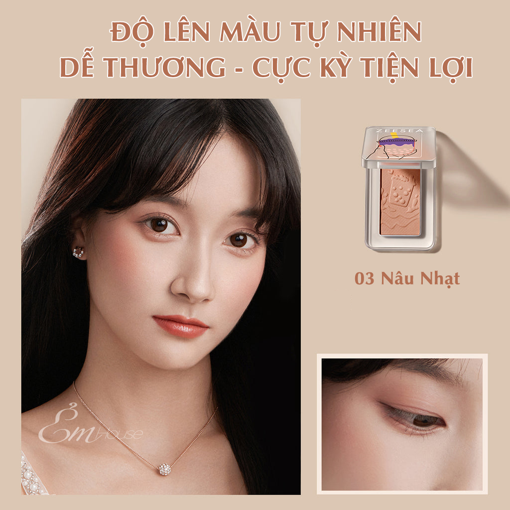 Phấn má hồng 1 màu zeesea single color blush dessert collection