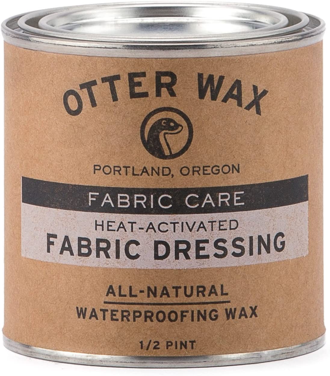 Otter Wax Heat-Activated Fabric Dressing, 1/2 Pint, Waterproofing Wax