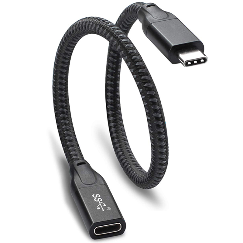 USB C Extension Cable Feet, USB 3.1 Type C Male to Female Extension Fast Charging Cable Compatible