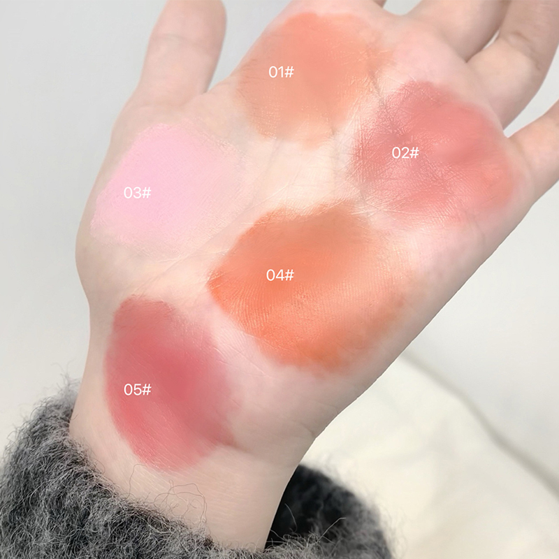 Yuanyan 5 Colors Face Blusher Natural Cheek Tint Brighten Face Waterproof Face Contouring Cosmetics Blush Powder Soft Female Makeup. 