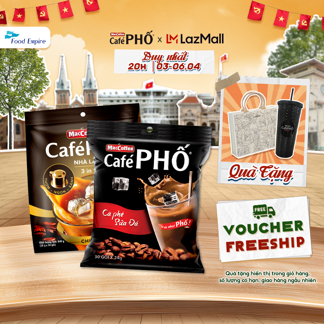 Combo 2 Túi Cà phê MacCoffee Phố Sữa Đá & Phố Nhà Làm