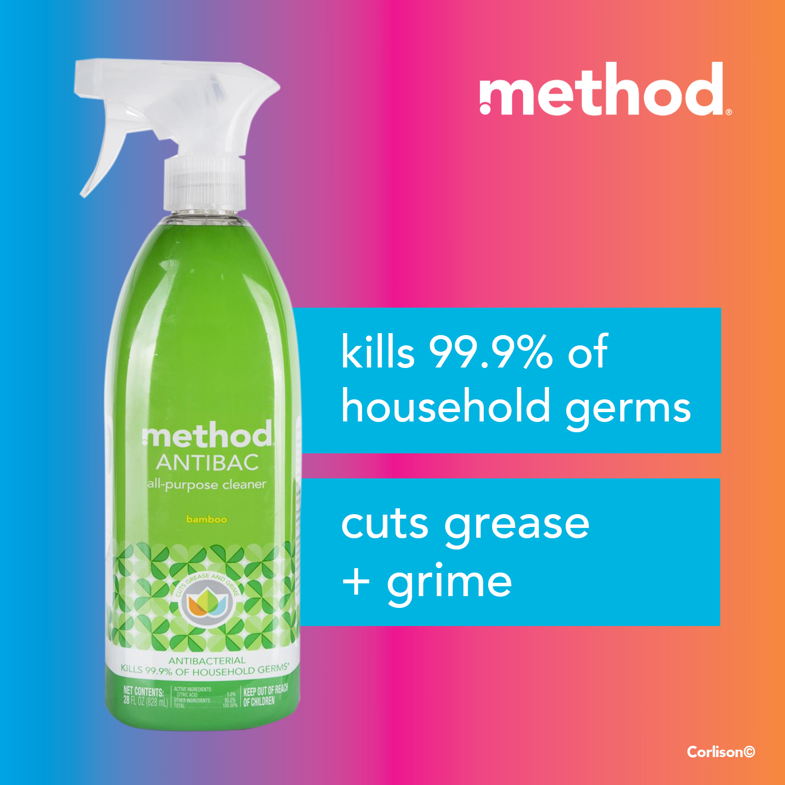 method antibac allpurpose cleaner bamboo 828ml Lazada Singapore