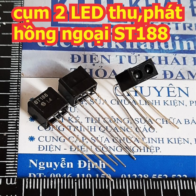 2 cụm 2 led thu phát mắt hồng ngoại st188 4p kde0208