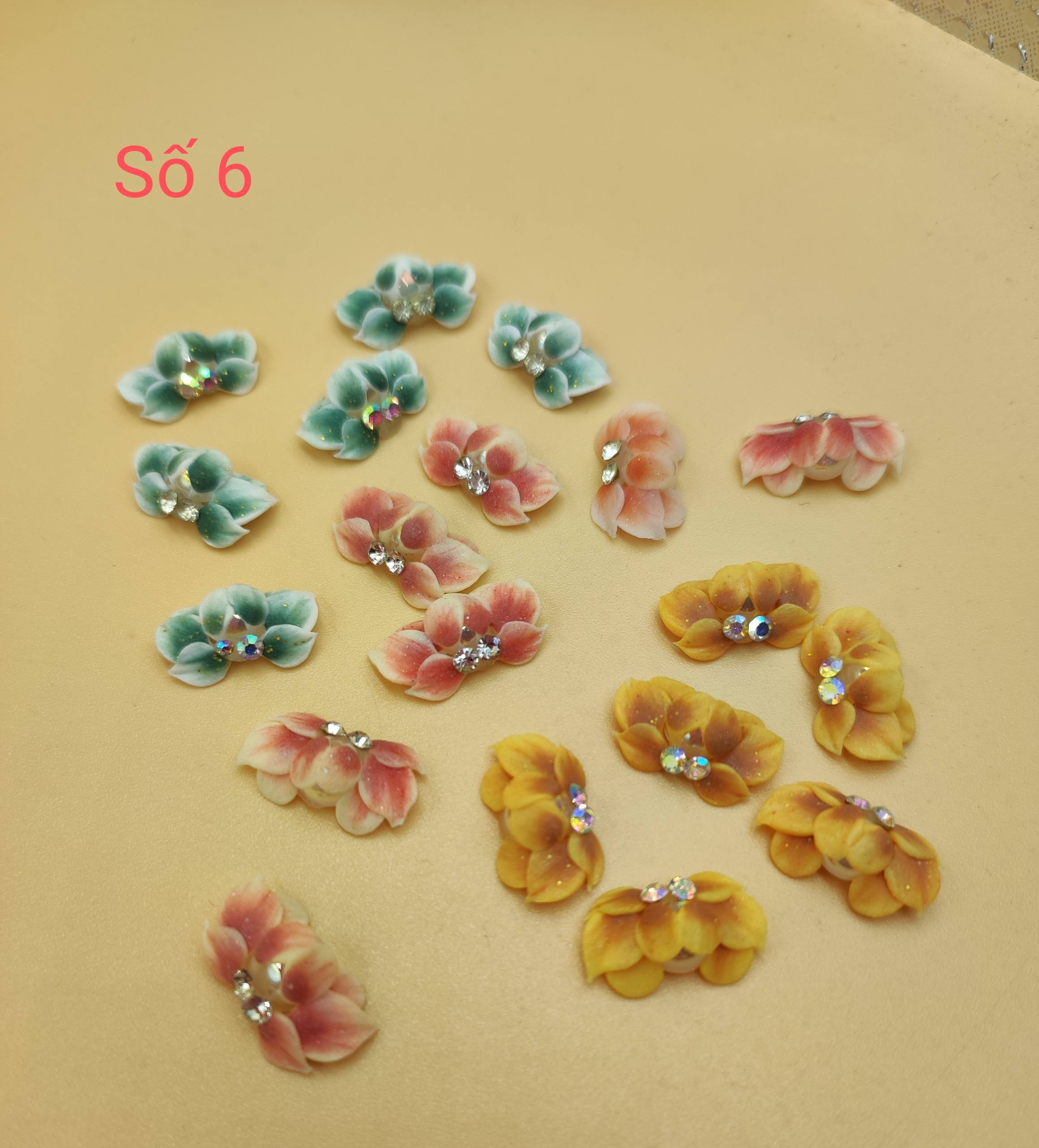 Hoa bột trang trí móng