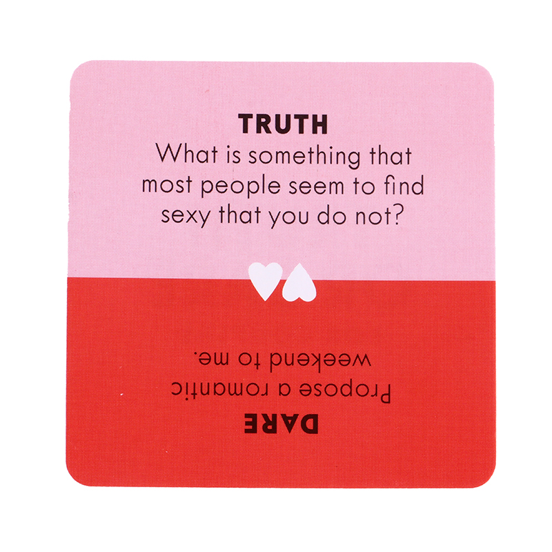 Mini Small Size Truth Or Dare For Couples Cards Games Lovers Board Game Supply English Version. 