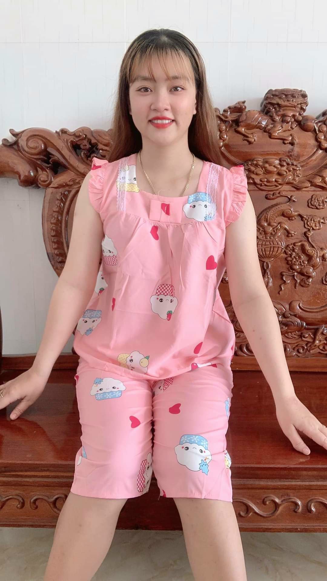 Đồ bộ lụa lửng mặc nhà