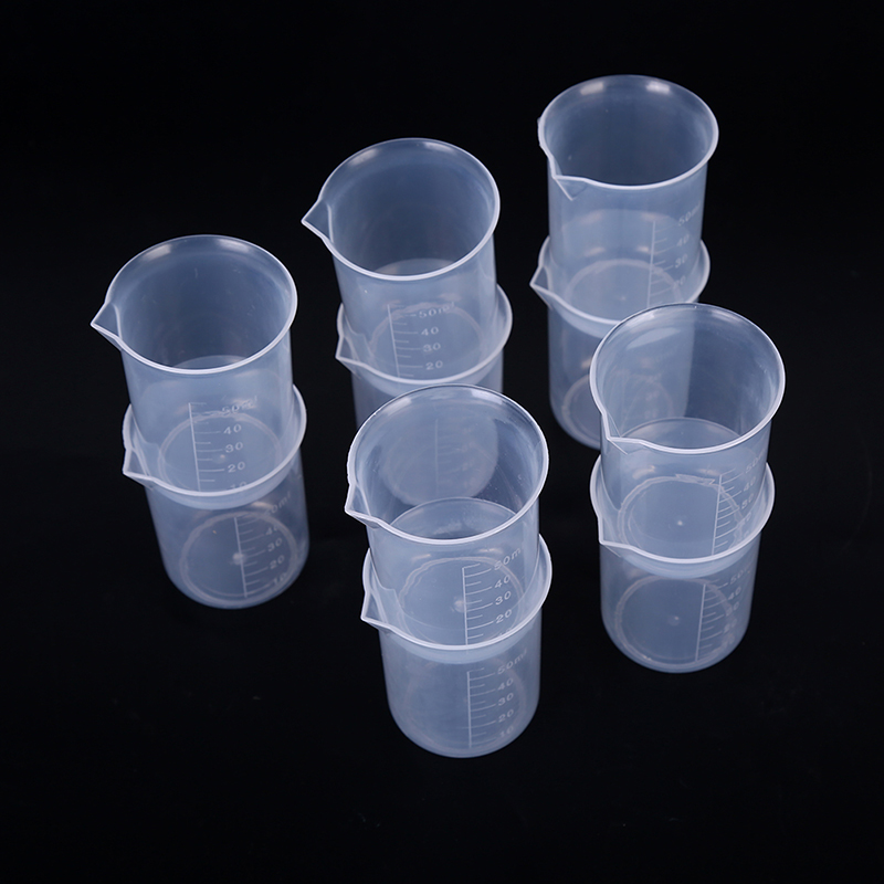 Graduate Measuring Container 10PCS 50ML Plastic Graduated Measuring Cup for Liquid Measure Container ...