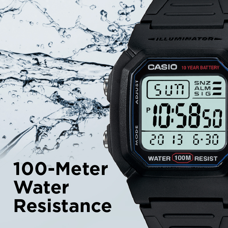 Casio General W 800h 1avdf Black Resin Band Lazada Singapore