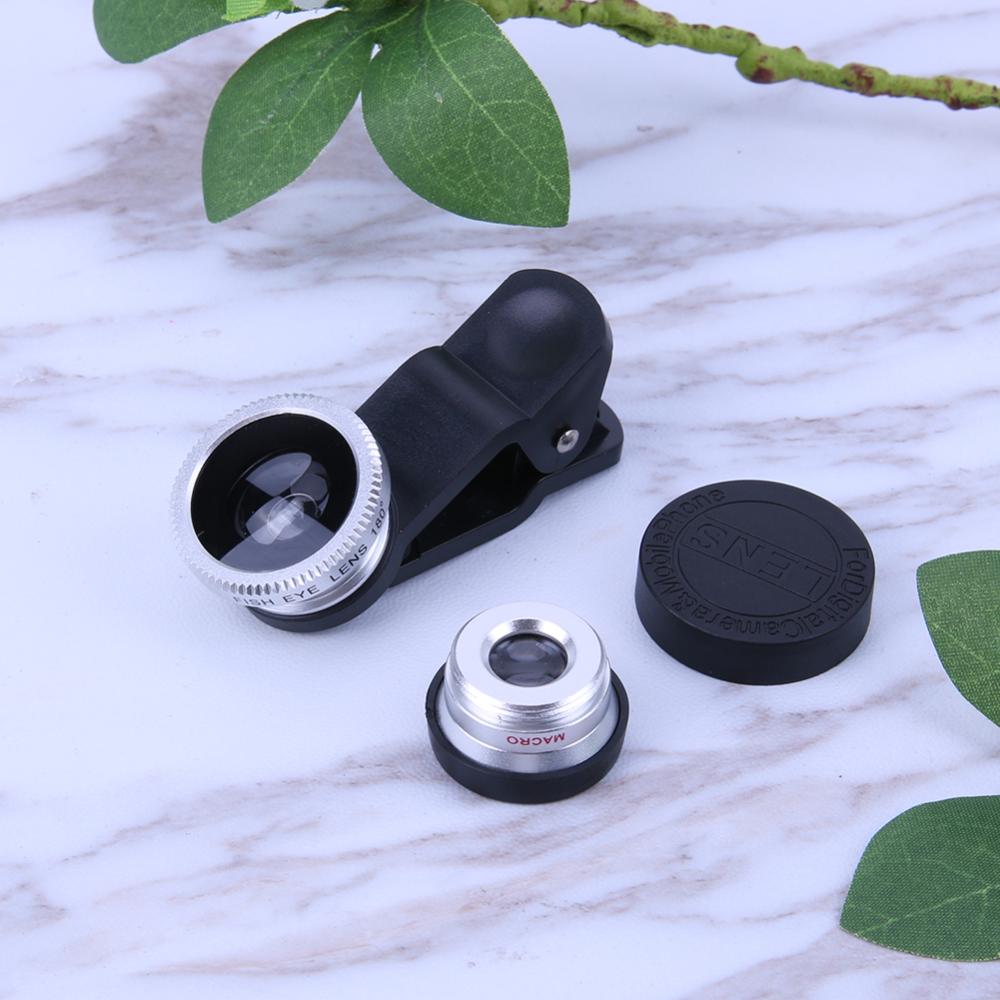 Ống kính mắt cá 3 trong 1 + Góc rộng + Bộ Ống kính máy ảnh Macro cho điện thoại