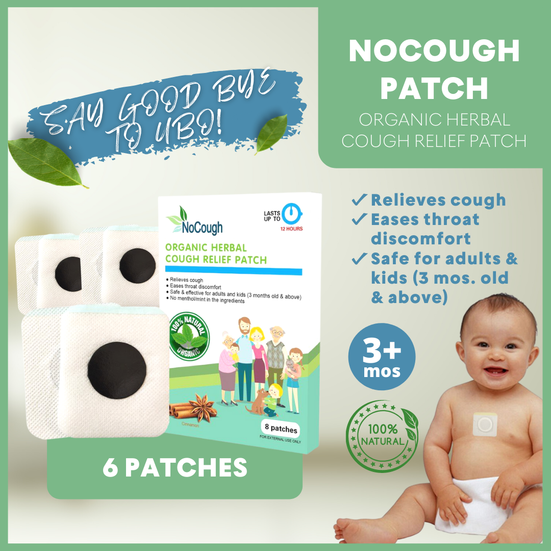 [6 patches] 3 sachets ORIGINAL NoCough Relief Patch No Cough Organic