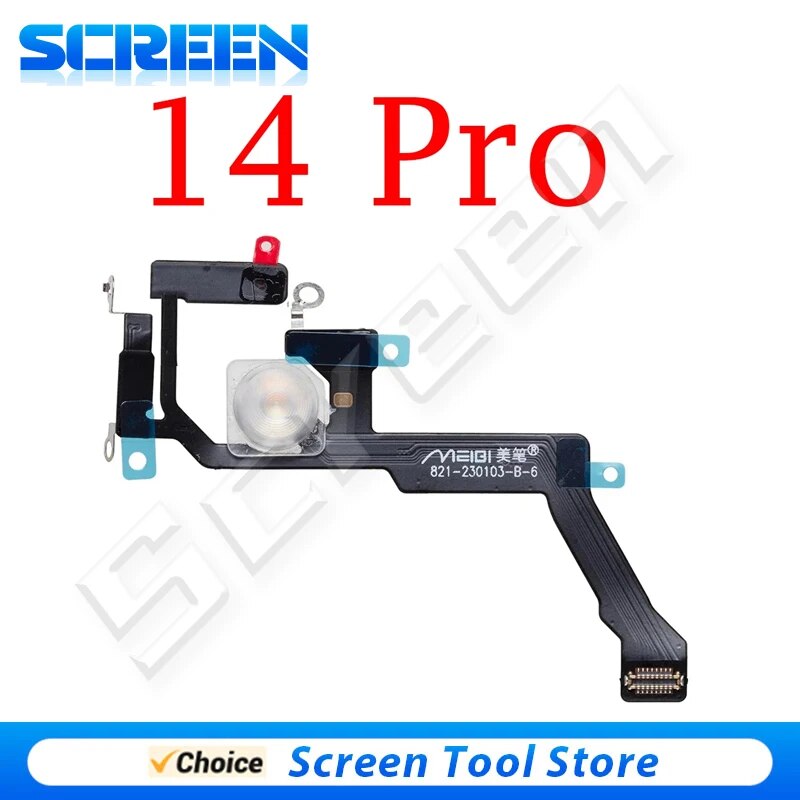 1pcs Proximity Distance Ambient Flash Light Sensor LED Flex Cable Repair Parts For iPhone 12 13 14 plus Pro max Repair Part. 