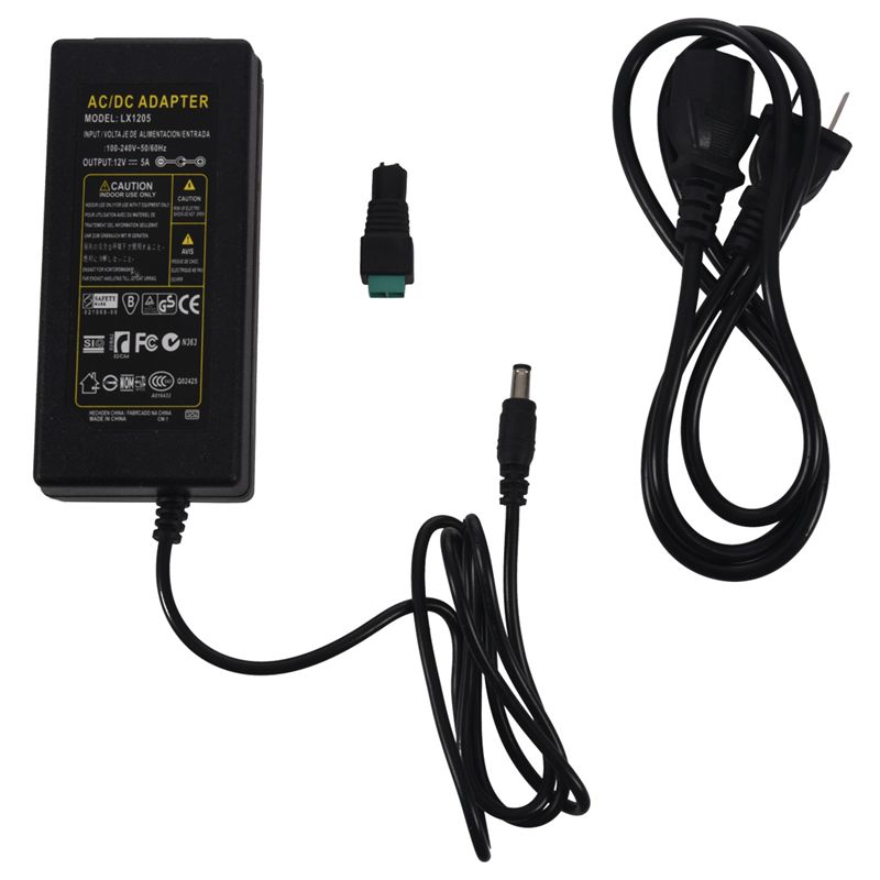 12V Power Supply Adapter 5A Transformer 110-220V & Gift