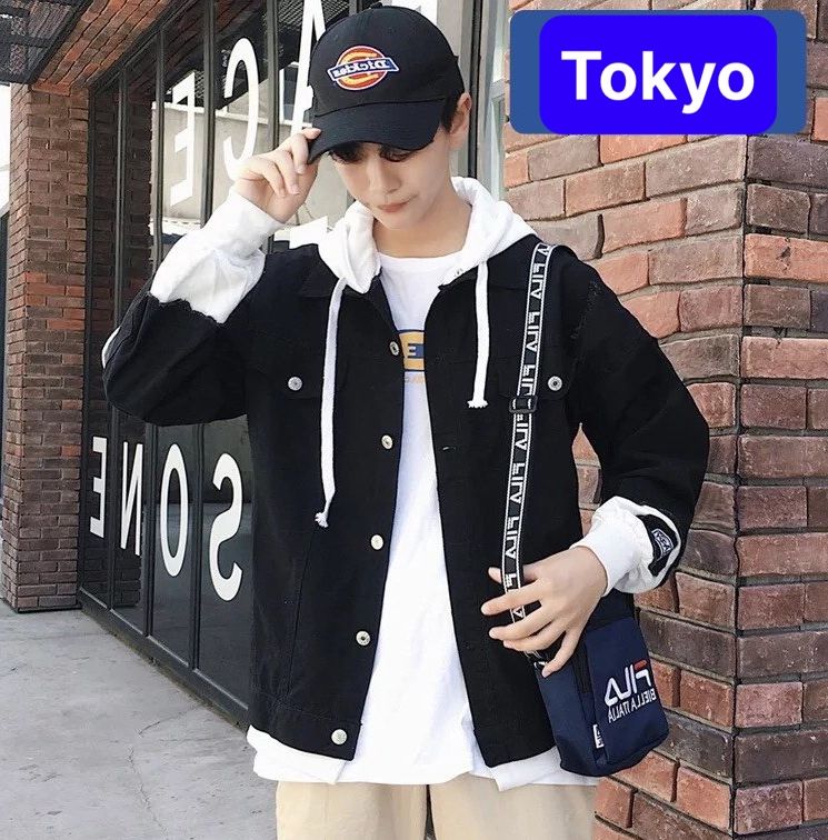 ÁO KHOÁC JEAN NAM CHẤT BÒ CÓ NÓN XANH BIỂN NHẠT MẪU MỚI NHẬT BẢN SIÊU HOT TREND 2022 - TOKYO FASHION