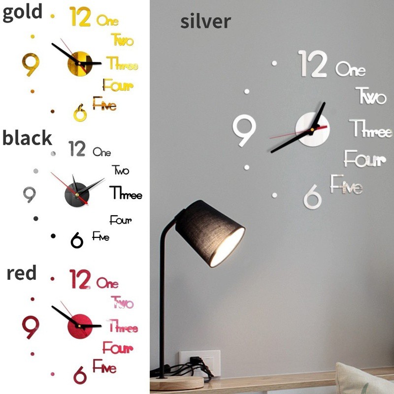 ĐỒNG HỒ DECOR TREO TƯỜNG DÁN TƯỜNG 3D TRANG TRÍ