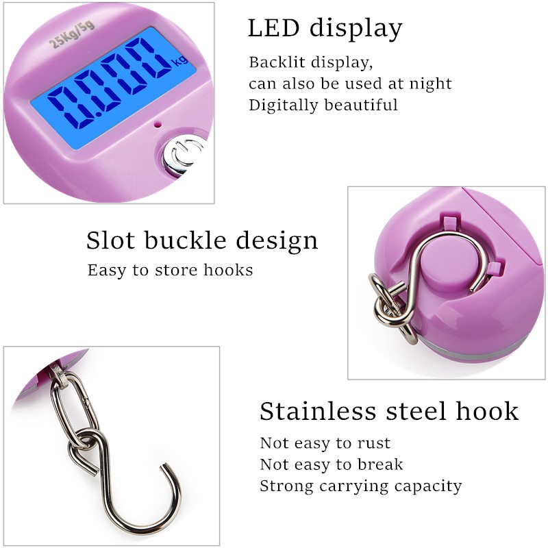 【InnovateWorld】25Kg X 5g Keychain Scale Mini LCD Portable Electronic ...