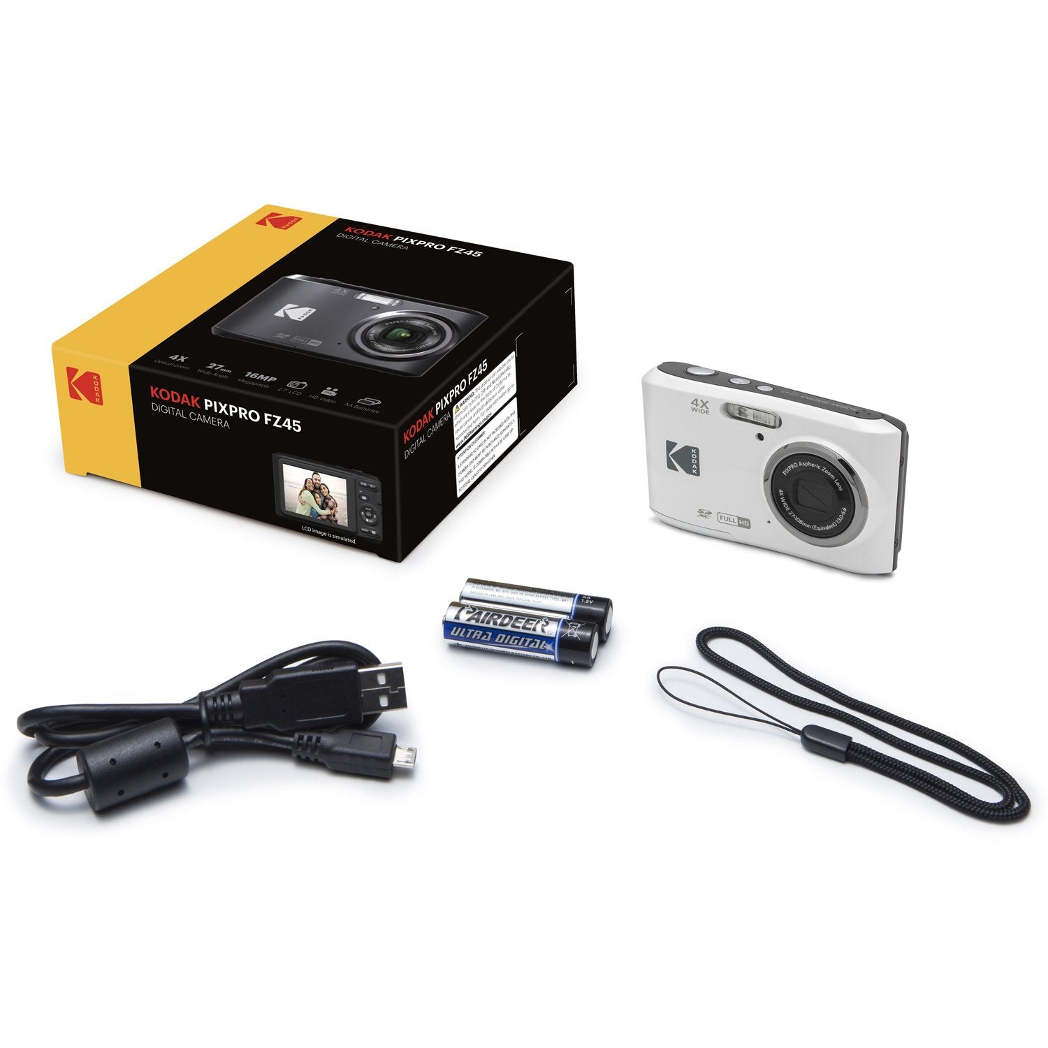 Kodak PIXPRO FZ45 Compact Digital Camera 4X Optical Zoom 27mm Wide