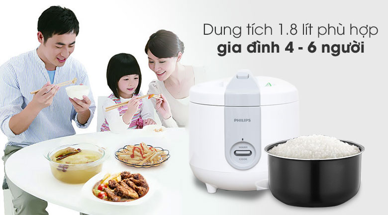 Nồi cơm điện Philips 1.8 lít HD3115 Mới 100%