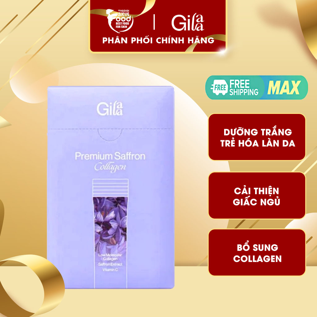 Bột Uống Collagen Cao Cấp Kết Hợp Nhụy Hoa Nghệ Tây Gilaa Premium Saffron Collagen thumbnail