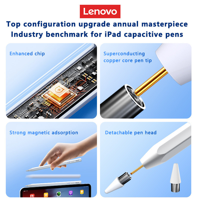 Lenovo Thinkplus Universal Stylus Pencil For Android IOS Tablet for iPad Touch Pen Active Capacitor Stylus Pen