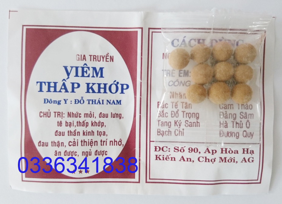 [Mẫu mới-Chính gốc Chợ Mới An Giang]100 Gói Thấp khớp Đỗ Thái Nam (Dạng viên)