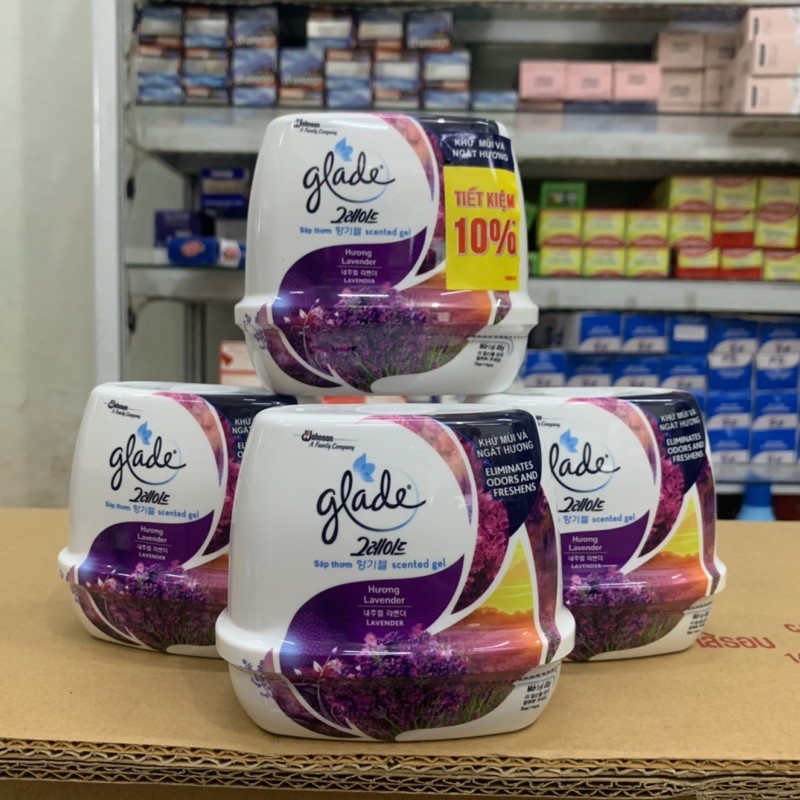 Sáp thơm để phòng khử mùi GLADE hoa oải hương 180Gr - Màu tím