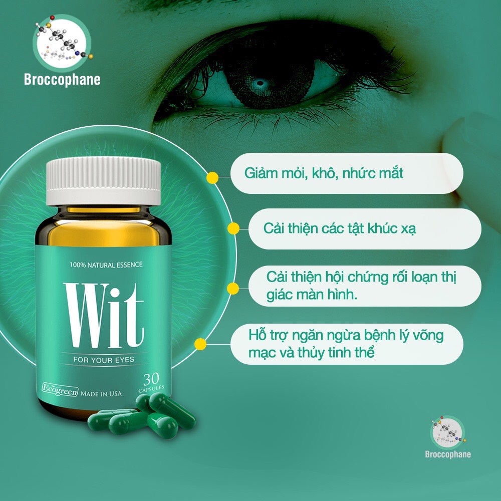 WIT bổ mắt với Broccophane - Hàng chính hãng (Hộp 30 viên)