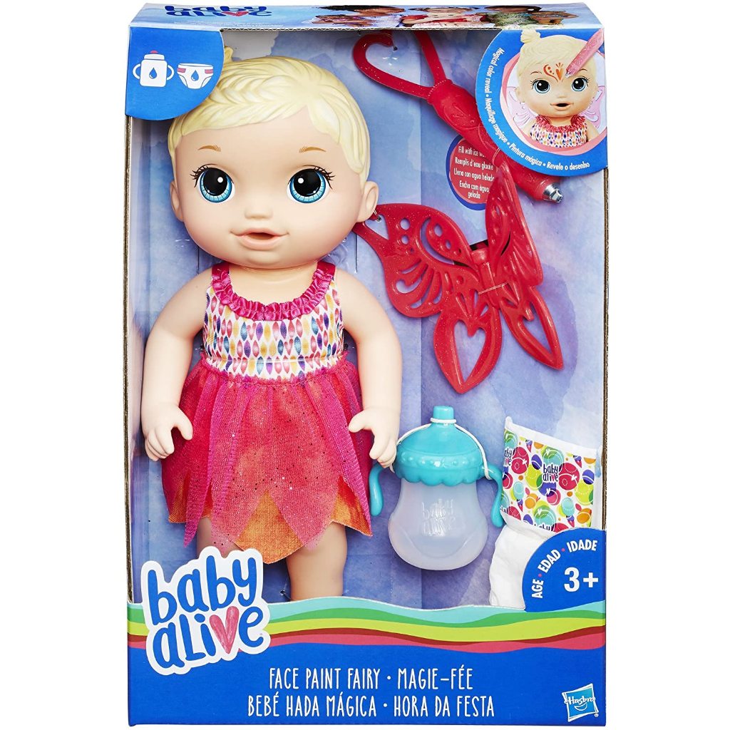 Baby Alive Face Paint Fairy Blonde Hair Doll Playset B9723