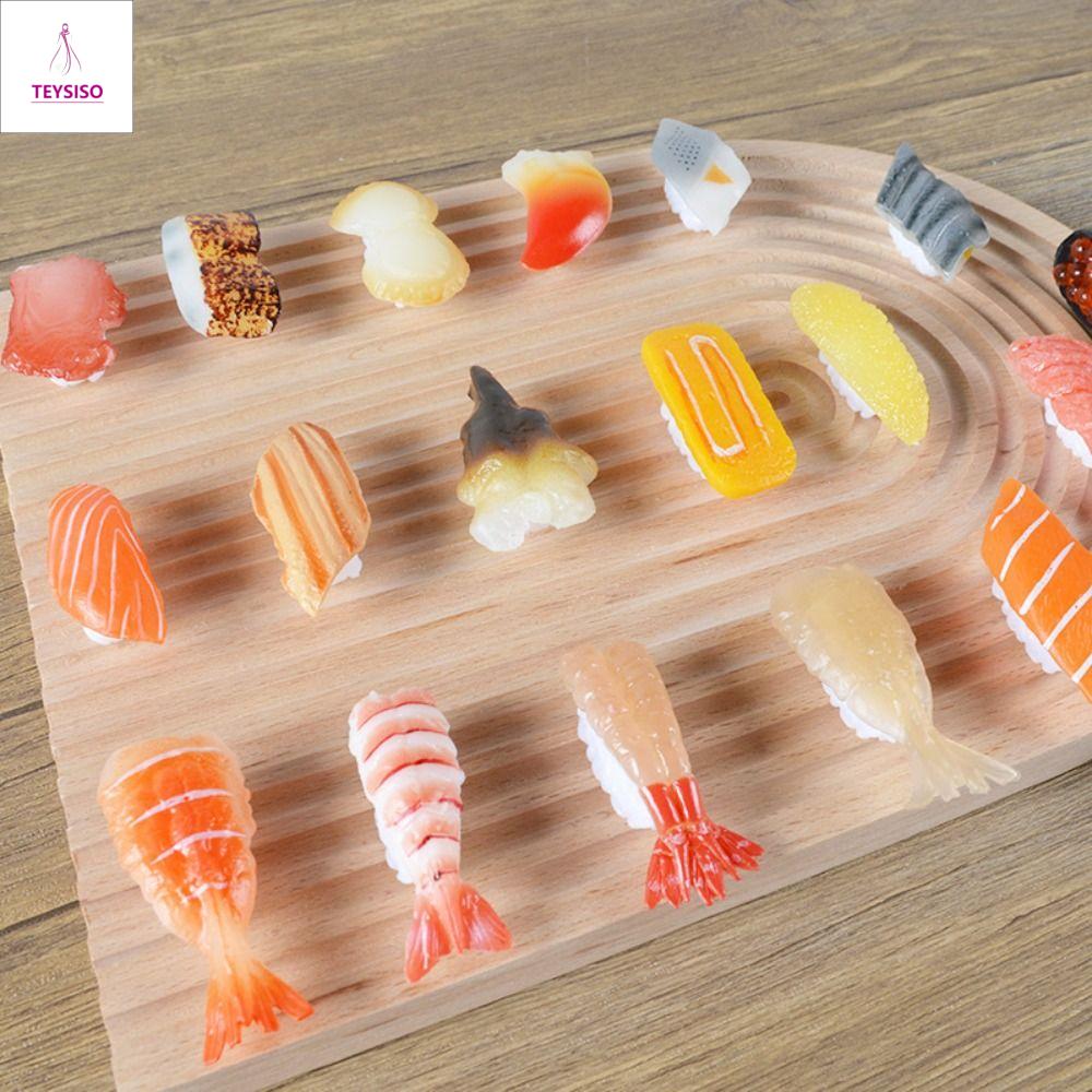 TEYSISO Chơi giả vờ Mô hình Sushi mô phỏng Cơm viên Thực phẩm Nhật Bản Đồ