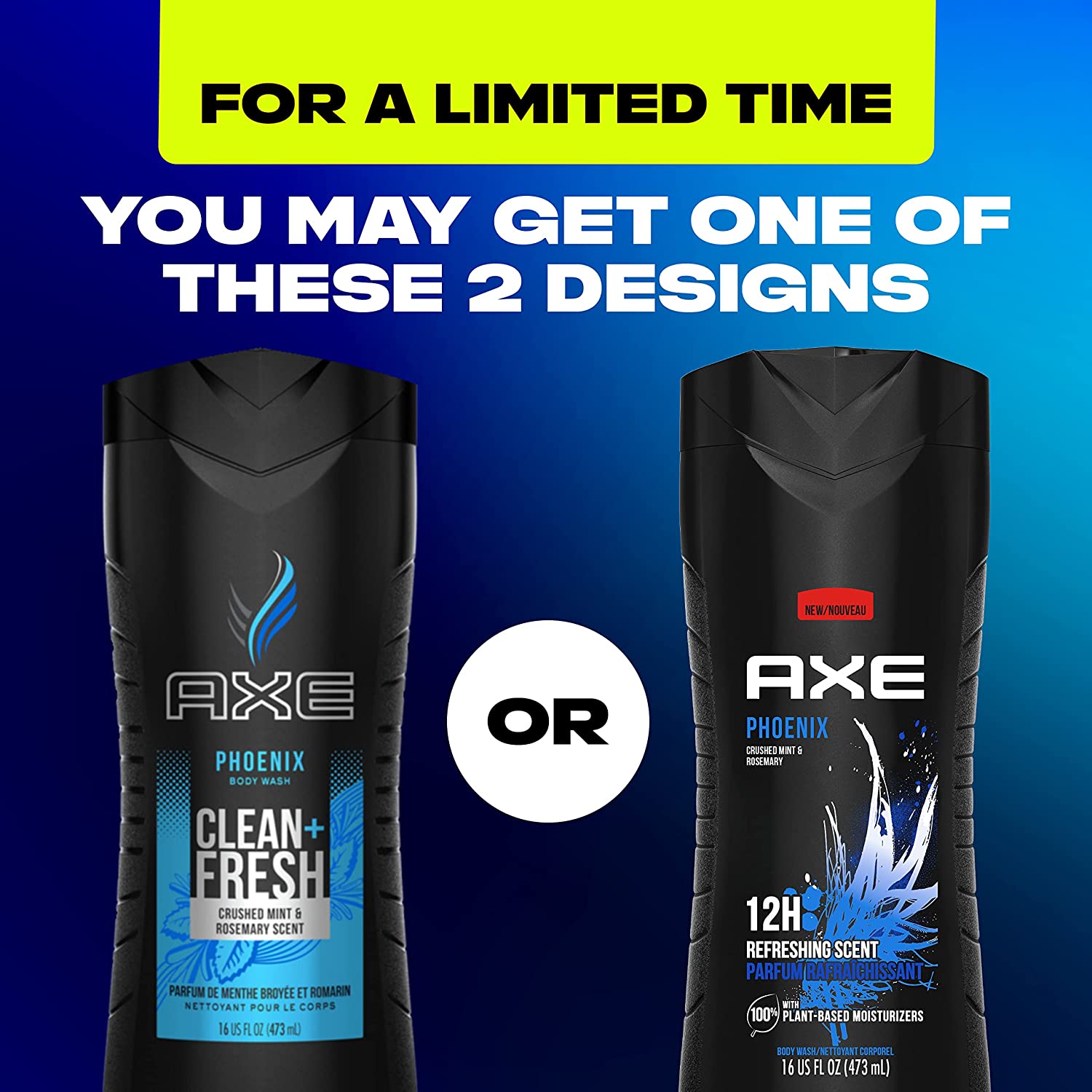 [USA] Sữa tắm cho nam AXE MEN Cool & Clean Feel Phoenix 473ml