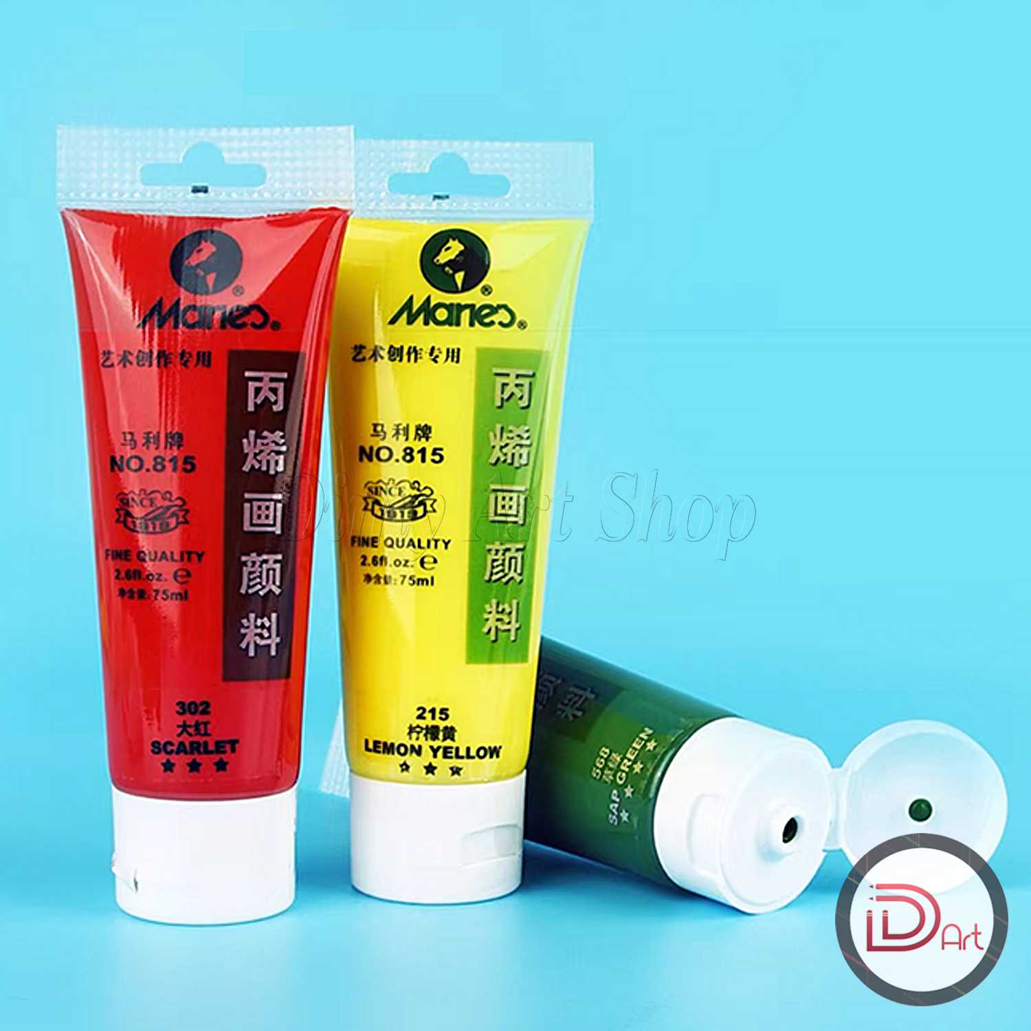[Dimy Shop] Màu vẽ áo, nón 3D Acrylic MARIE'S cao cấp, tuýp 75ml