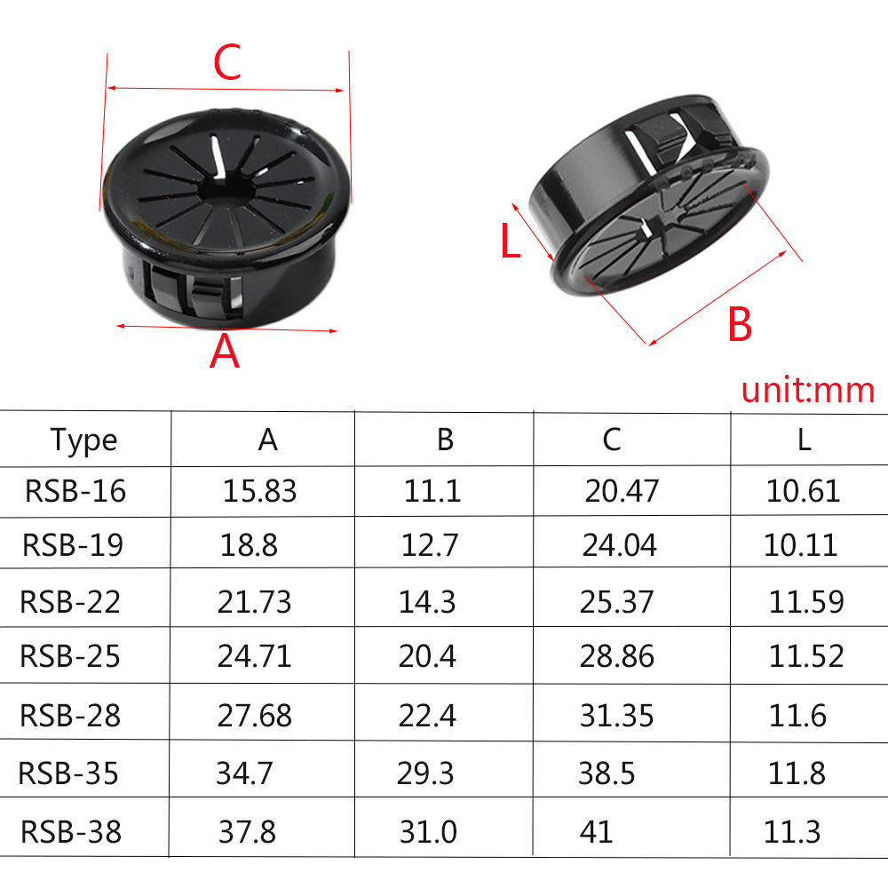 10pcs Plastic Plastic Cable Hole Cover Pc Computer Desk Storage Wire ...
