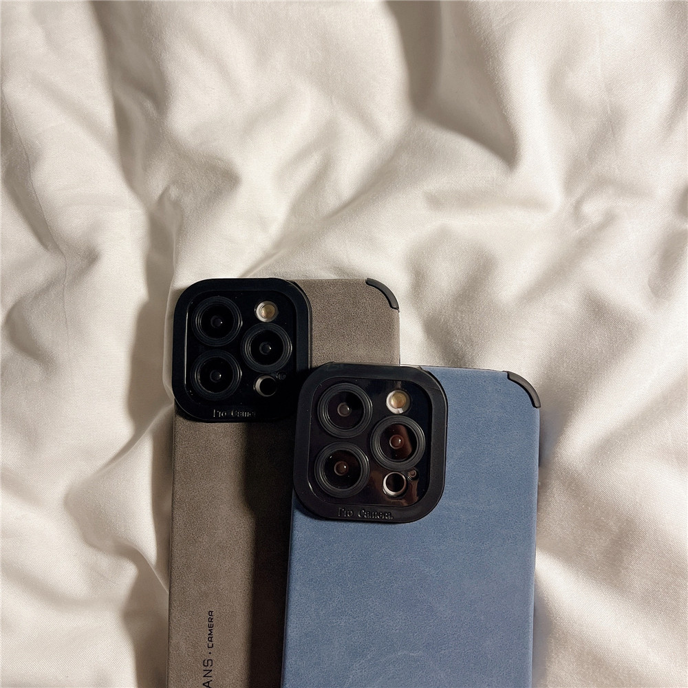 PU Soft Case for IPhone 11 12 13 14 15 Pro Max Casing Solid Color Simple English Soft Silicone Back Cover for IPhone 6 7 8 Plus XR XS Max Shell Lens Protection 14 15 Plus Shockproof Phone Case