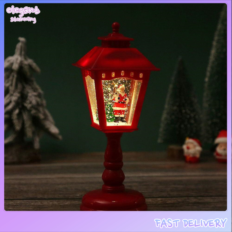 Elegantstunning Christmas Santa Wind Lanterns Ornament Outdoor Decorative Lights Music Box For Merry Christmas Home Decoration