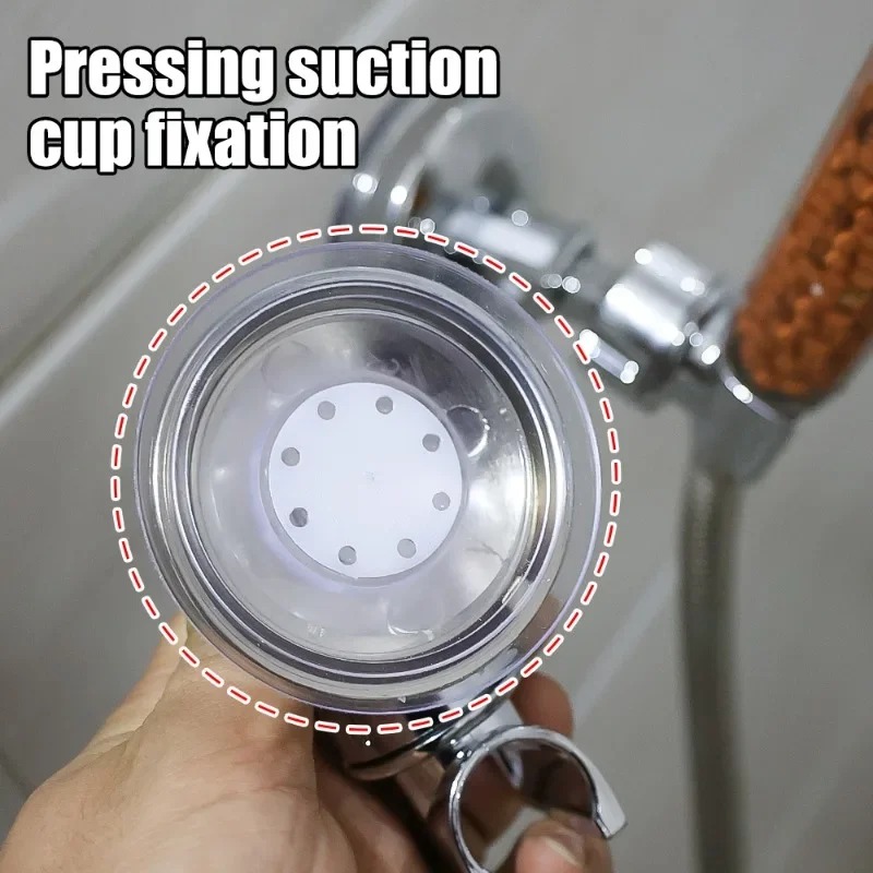 No Punching Adjustable Shower Head Bracket Bathroom Powerful Vacuum Suction Cup Shower Rack Bathroom Accessories