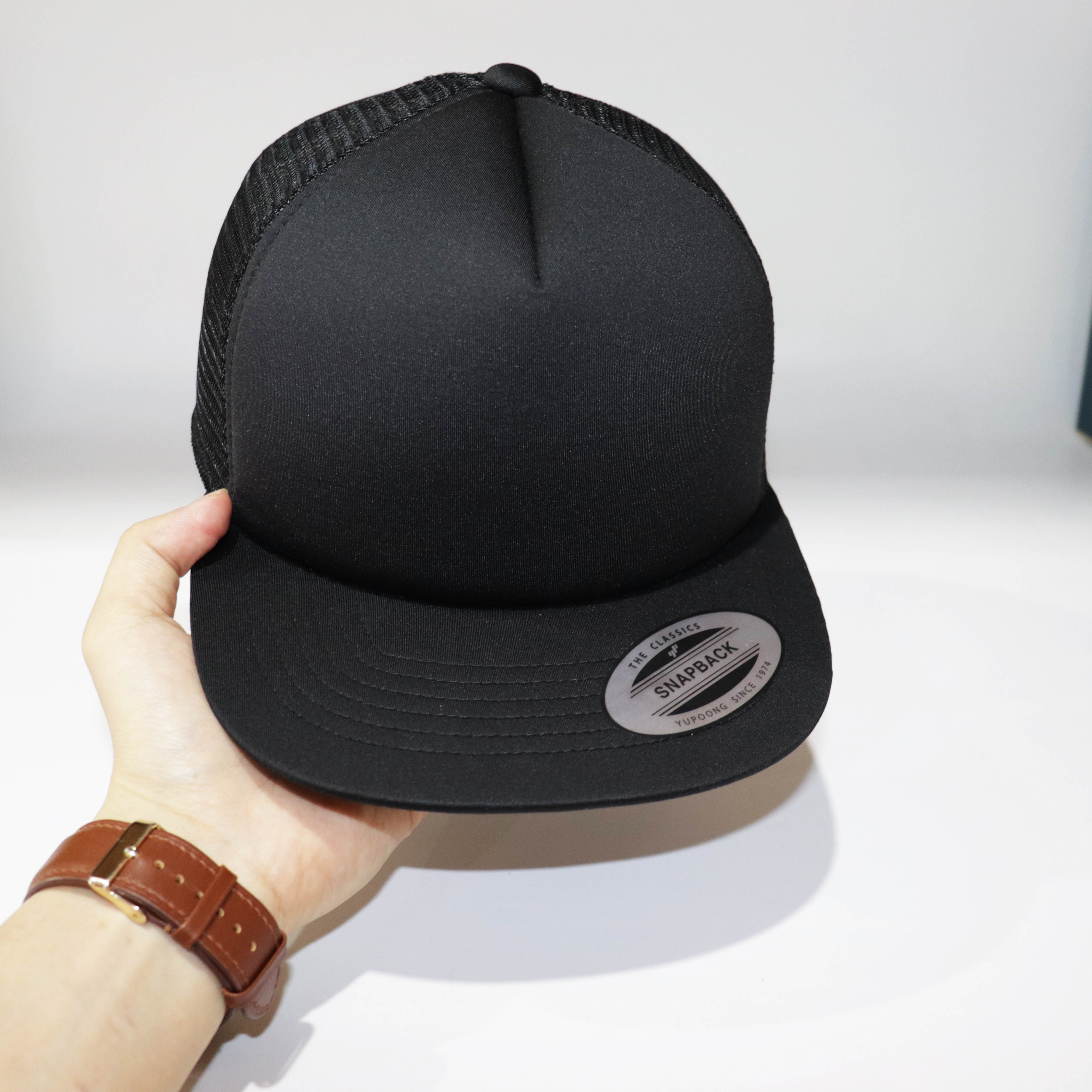 Nón snapback Full Đen Lưới 2022 - Chuẩn Soái Ca .