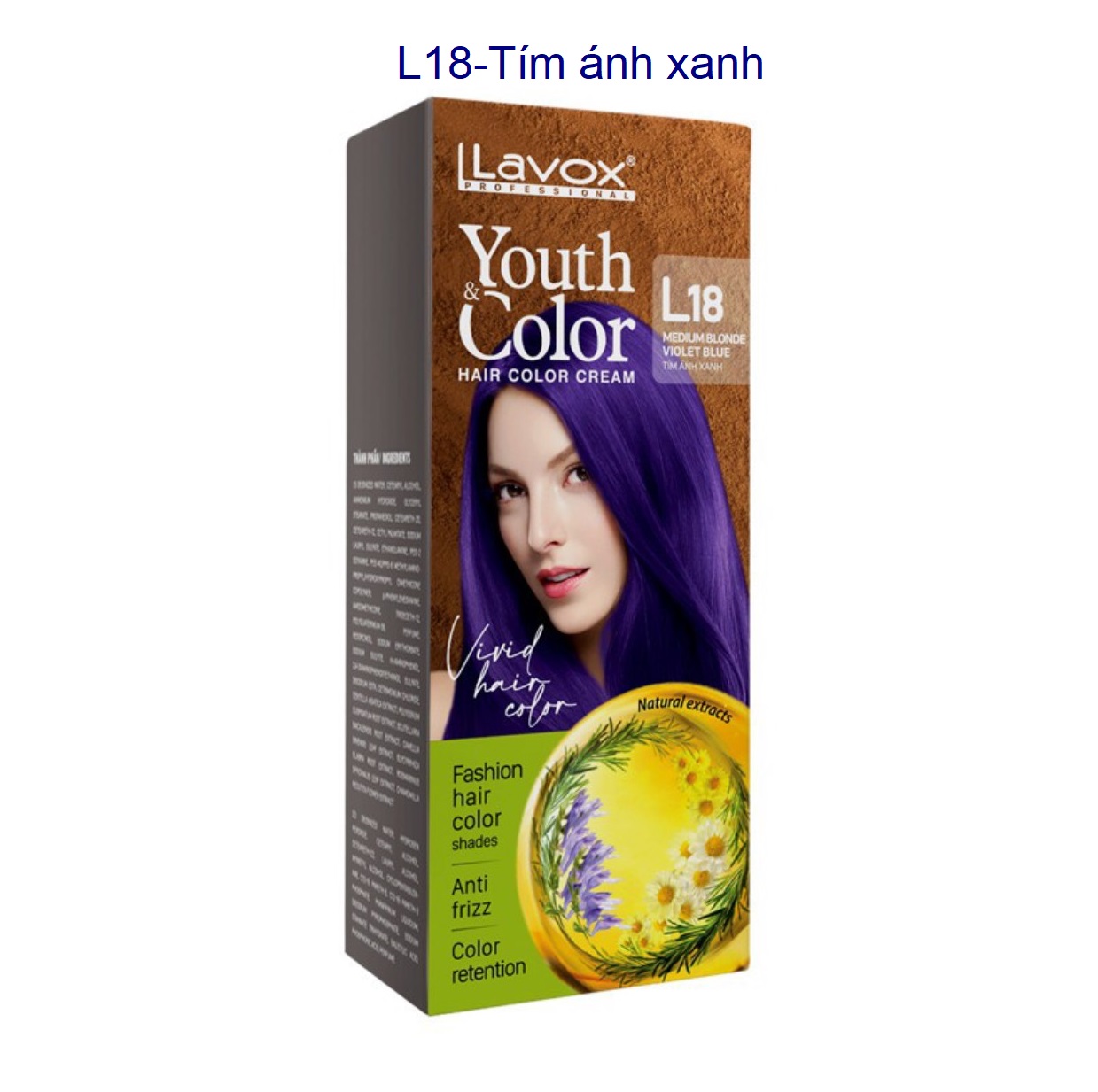 Nhuộm tóc màu thời trang với thành phần thiên nhiên Youth & Color Lavox - Gồm 18 màu nhuộm