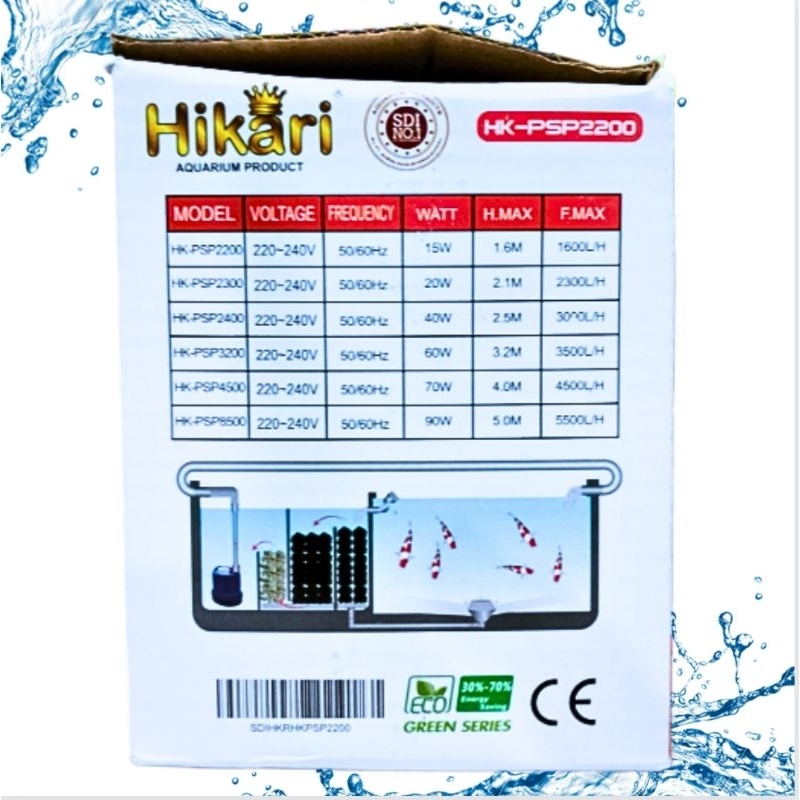 Pompa aquarium kolam aquarium submersible HIKARI HK PSP 2200