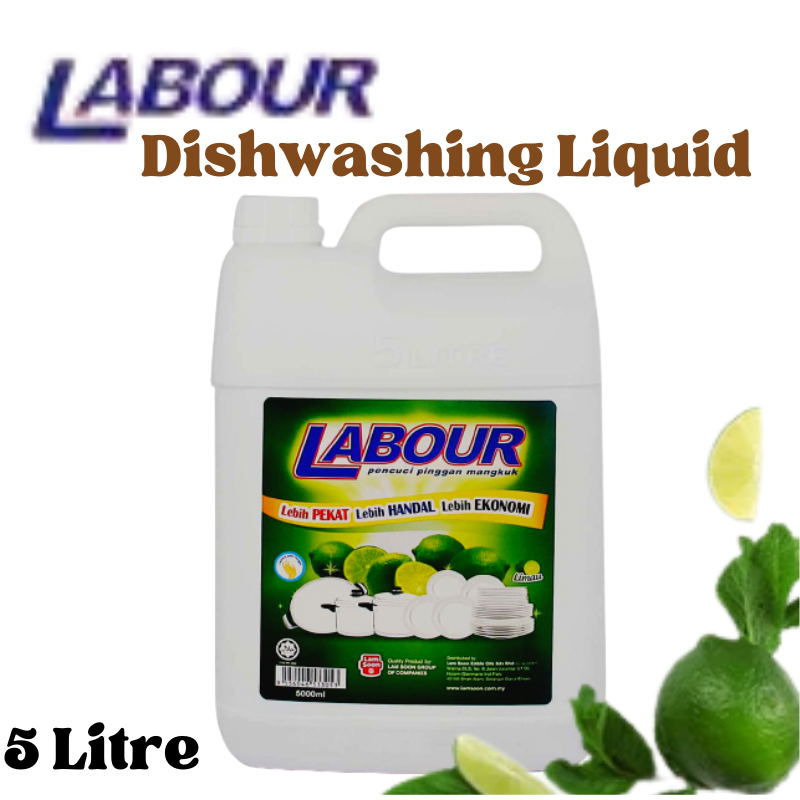 Labour Dishwashing Liquid 5L / Cecair Pencuci Pinggan 5L / Labour 洗碗液5公升 Lazada