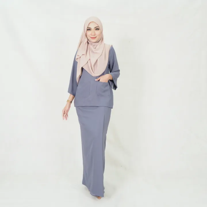 Hot Item Baju Kurung Kedah Women One Set Ariya Ironless Ready Stock Plus Size Lazada Singapore