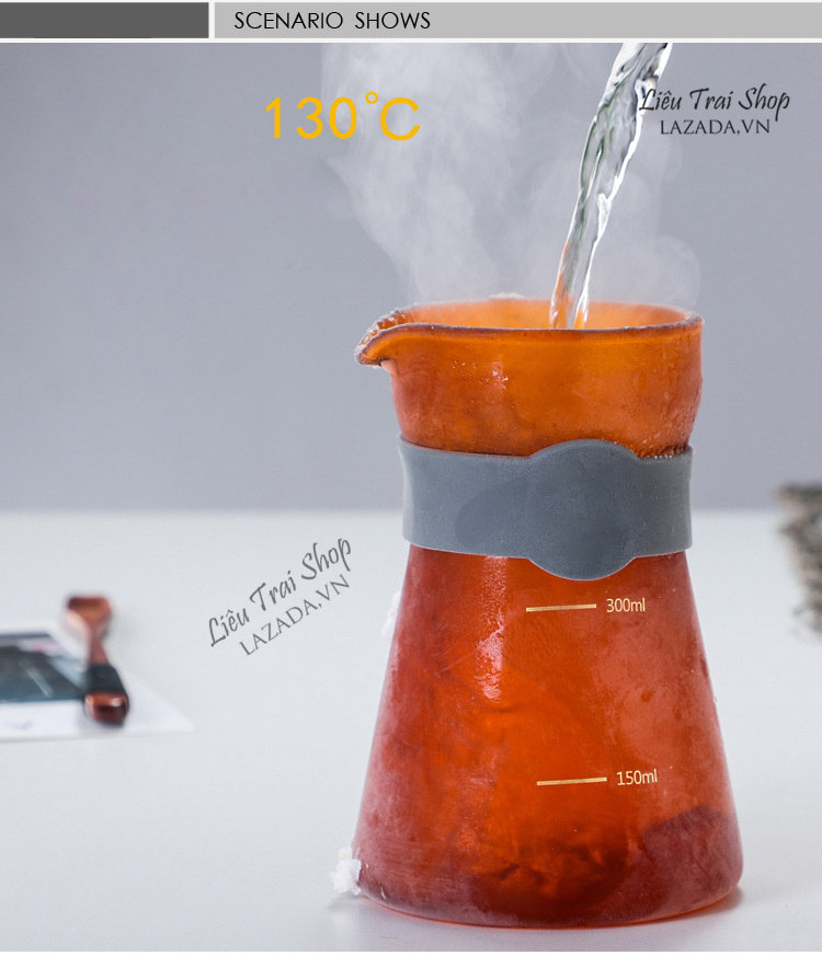 Bộ bình và phễu v60 pha cà phê cafe Pour over brew drip ba màu