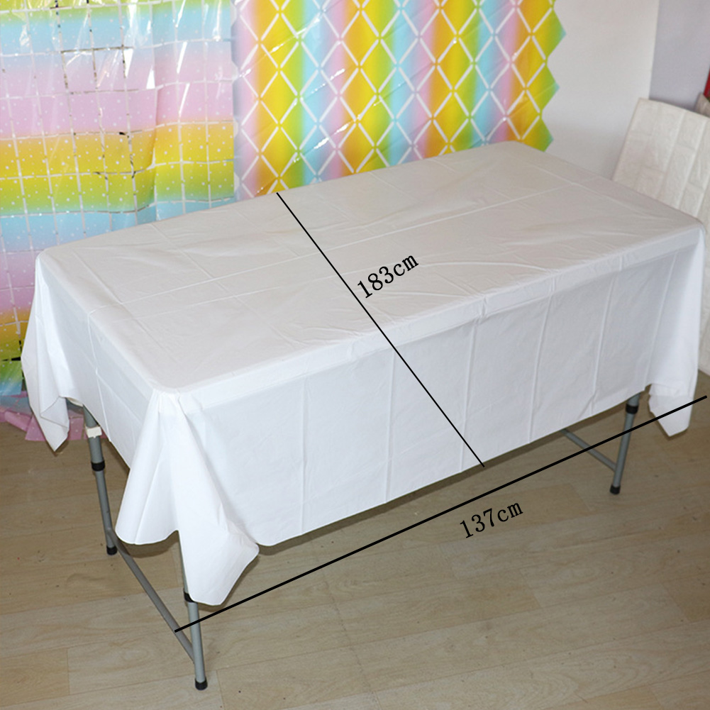 1 PC Dùng Một Lần màu trơn Khăn Trải Bàn tiệc sinh nhật Đám Cưới Giáng Sinh Bảng Bìa Lau Bao Gồm Hình Chữ Nhật Bàn Trang trí bằng vải