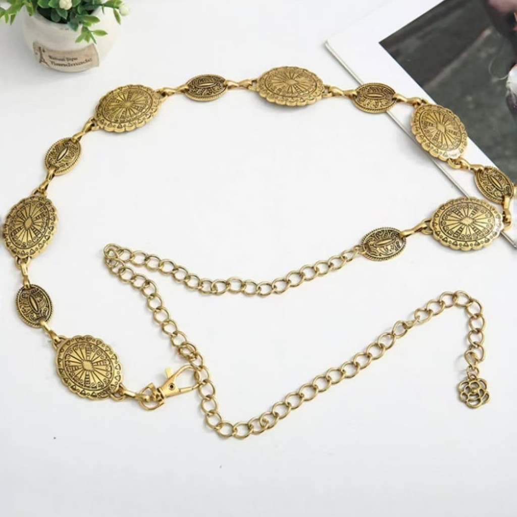 Enacolor%20Retro%20Gold%20Metal%20Sized%20Shield%20Waist%20Chain%20Body%20Chain%20for%20Women's%20Dresses,%20Pants%20Waist%20Belts%20Hip-hop%20Street%20Rock%20Waist%20Chains%20Trendy%20-%20Image%205