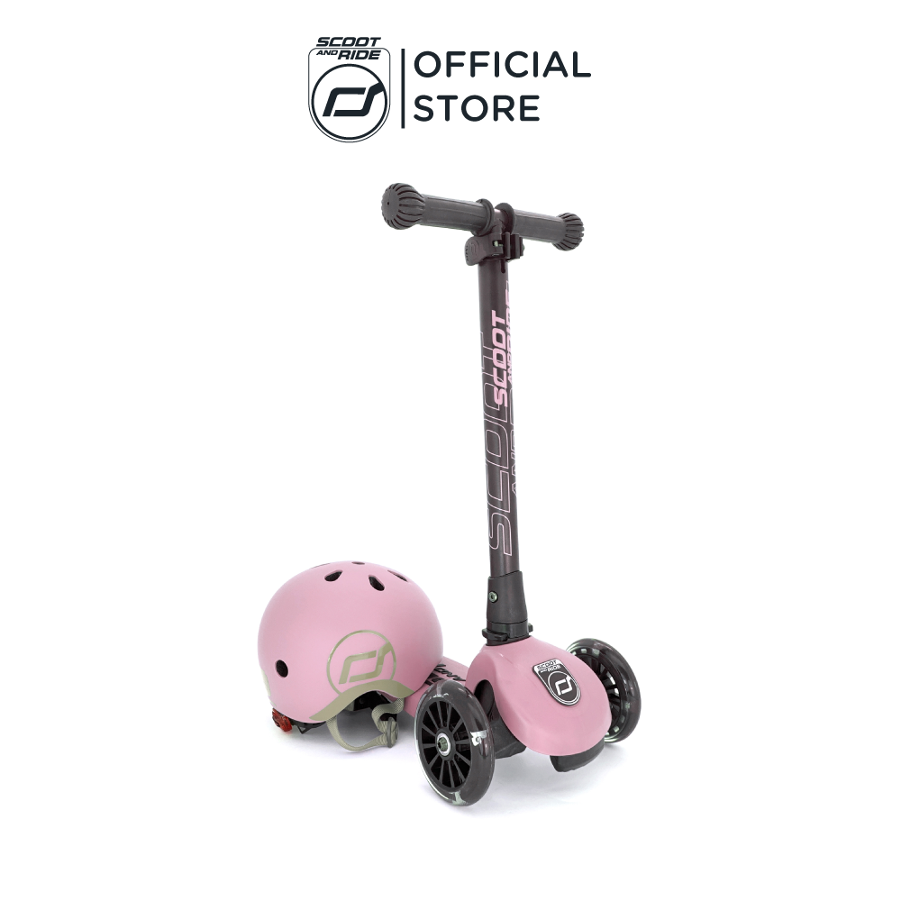 Xe scooter trẻ em Scoot and Ride Highwaykick 3 LED (Rose)