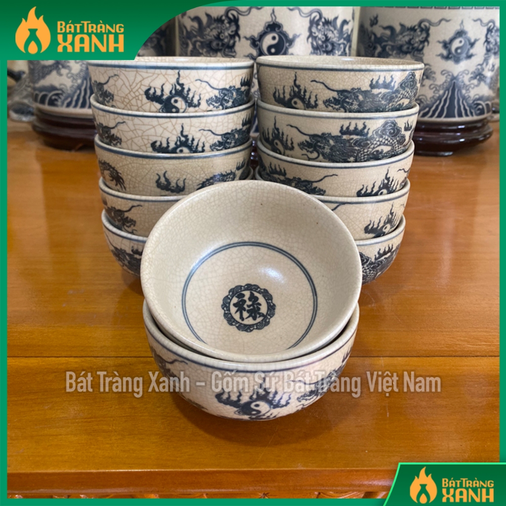 Bát cơm thờ - bát cơm cúng bát tràng men rạn hàng đẹp tuyển chọn - bát cúng gia tiên