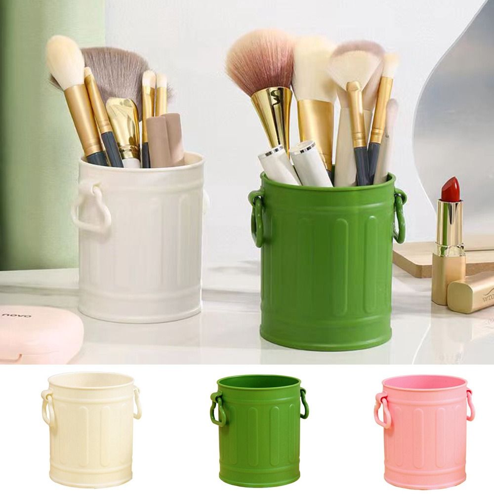 MMLUCK Large Capacity Makeup Brush Pen Organizer Plastic Reusable Pen Storage Container Lovely Cute Simple Pen Holder Desktop